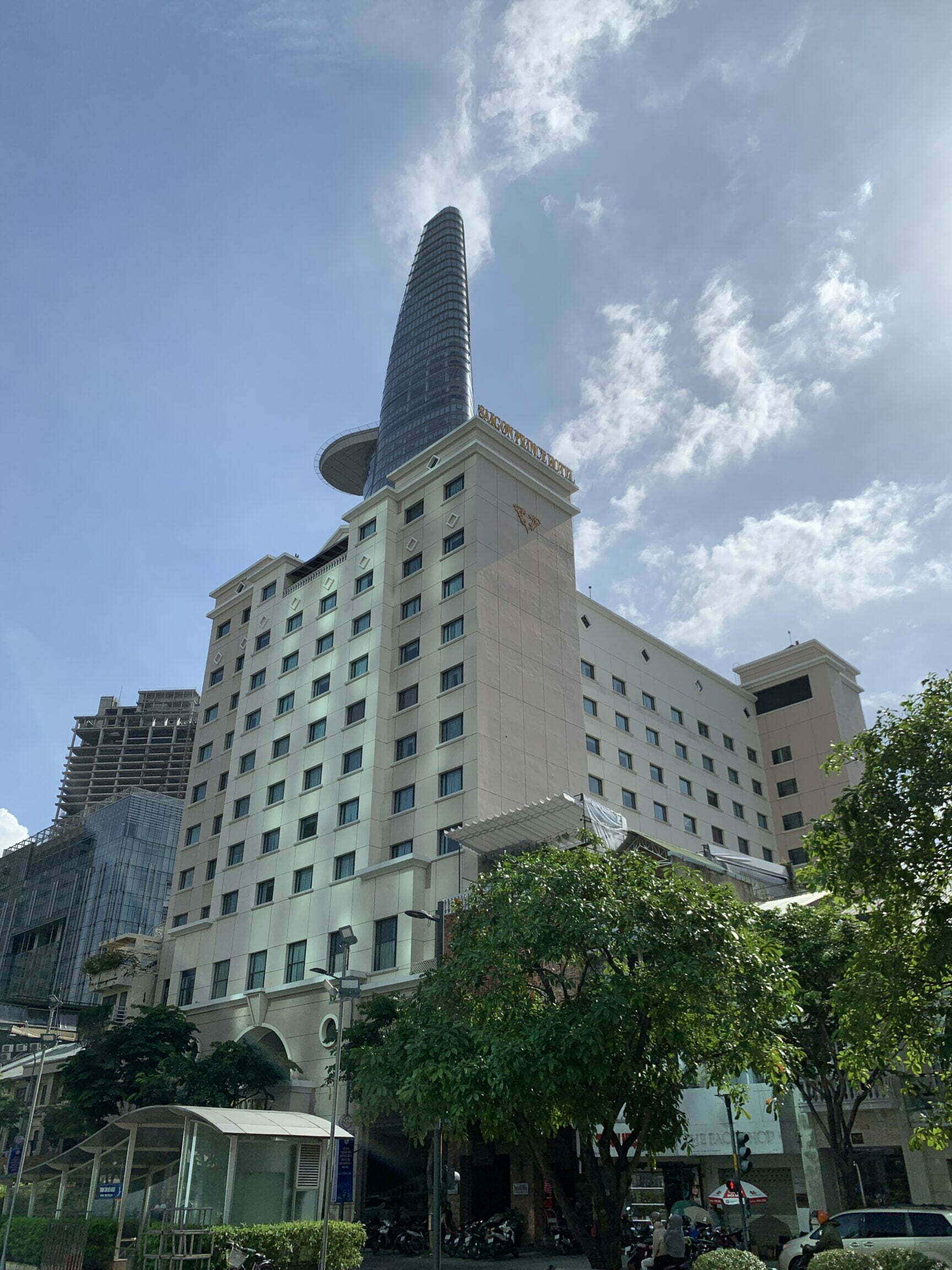 Bitexco Financial Tower with its frisbee-shaped helipad.